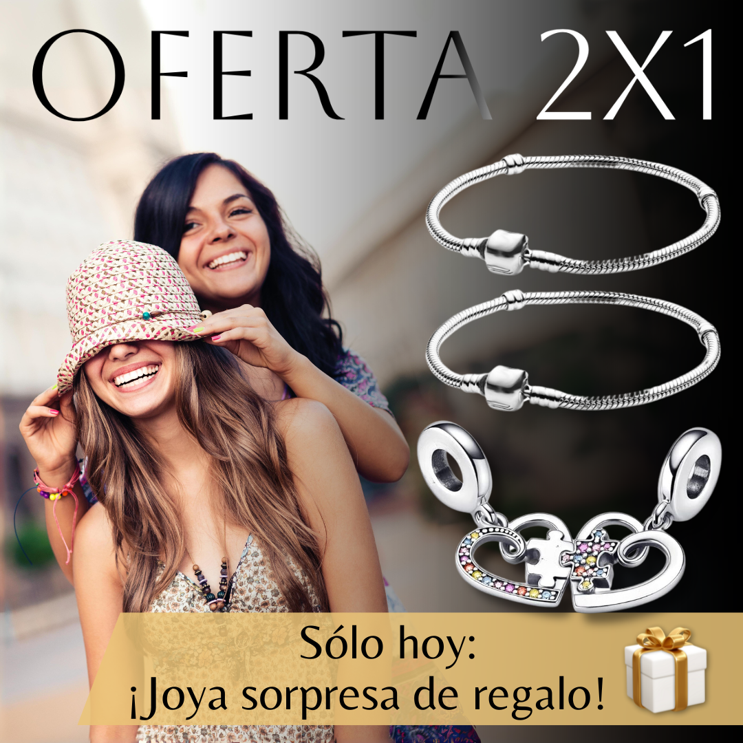 Pulsera "Siempre juntas, Te Quiero Amiga" - OFERTA 2 Pulseras + 2 Abalorios PUZZLE